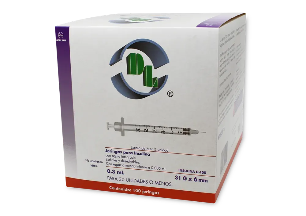 JERINGA INSULINA 0.3 ML 31GX6MM 100 PZAS DL