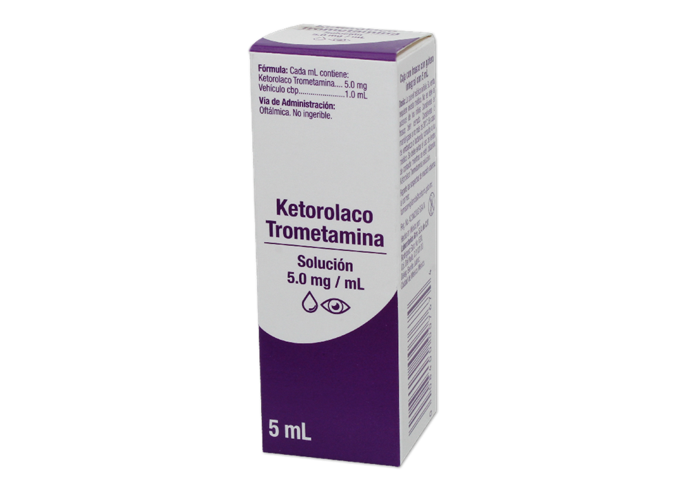 KETOROLACO TROMETAMINA 5 MG/1 ML SOL 5 ML OFT GRIN
