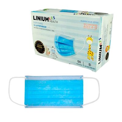 CUBREBOCA TRICAPA COLORES 50 PIEZAS LINIUM KIDS HEALTH