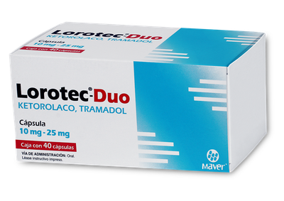 LOROTEC-DUO 10/25 MG 40 CAP