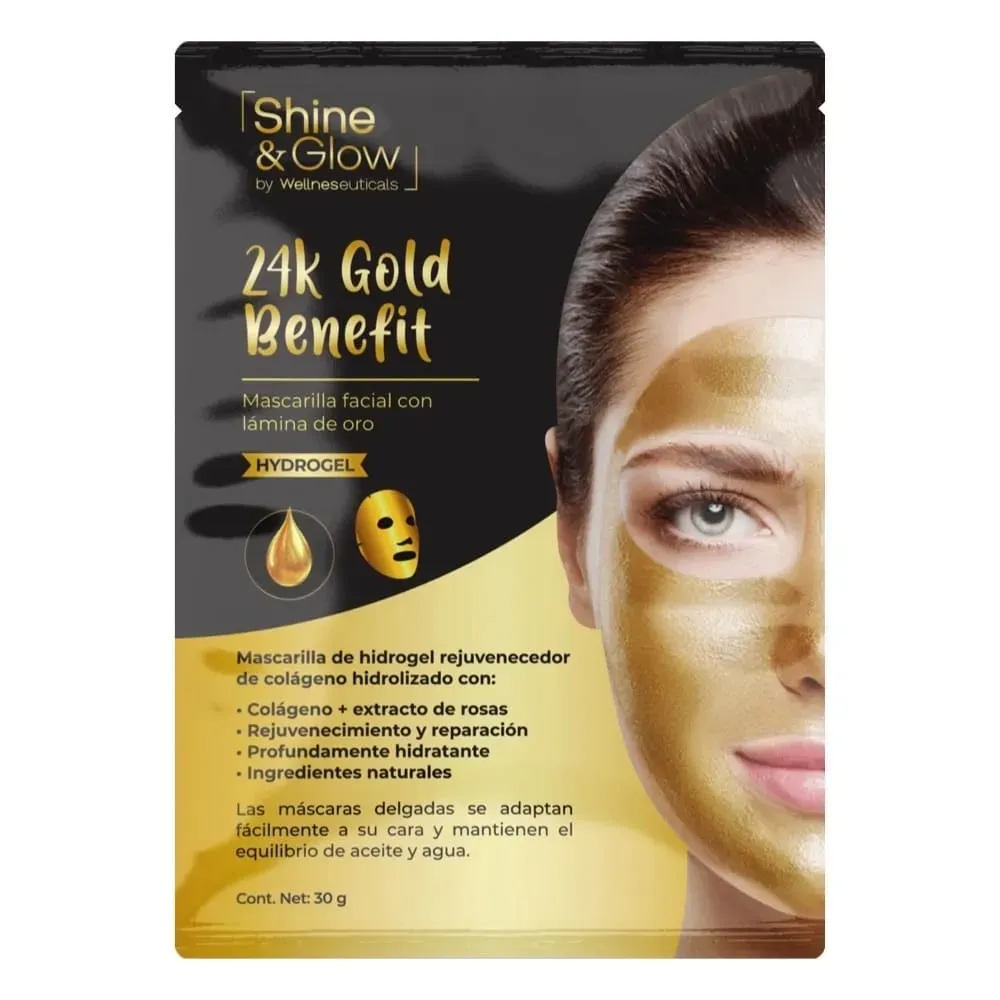 MASCARILLA FACIAL 24K GOLD BENEFIT PZA 30 G SHINE &amp; GLOW