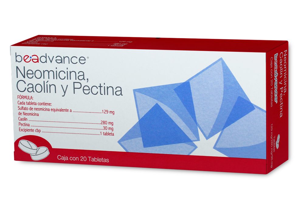 NEOMICINA, CAOLIN, PECTINA 129, 280, 30 MG 20 TAB BEADAVANCE