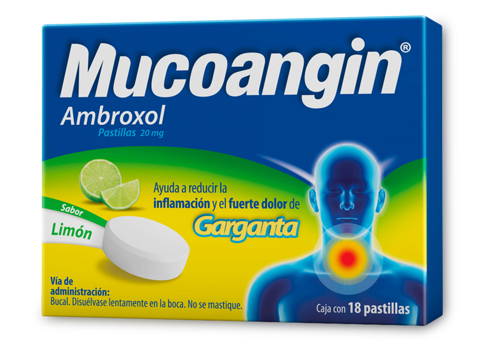 MUCOANGIN 20 MG 18 PASTILLAS LIMON