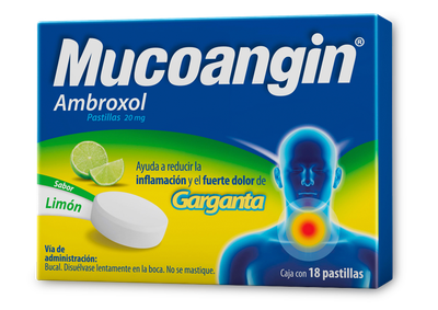 MUCOANGIN 20 MG 18 PASTILLAS LIMON