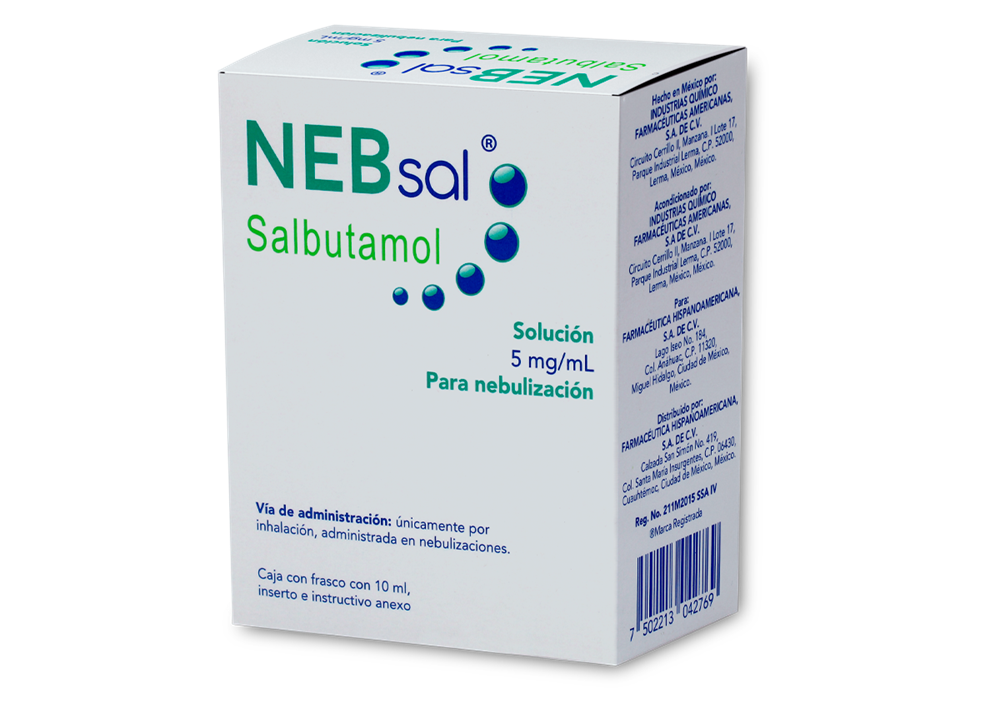 NEBSAL 5 MG/1 ML PARA INHALACIÓN FCO 10 ML