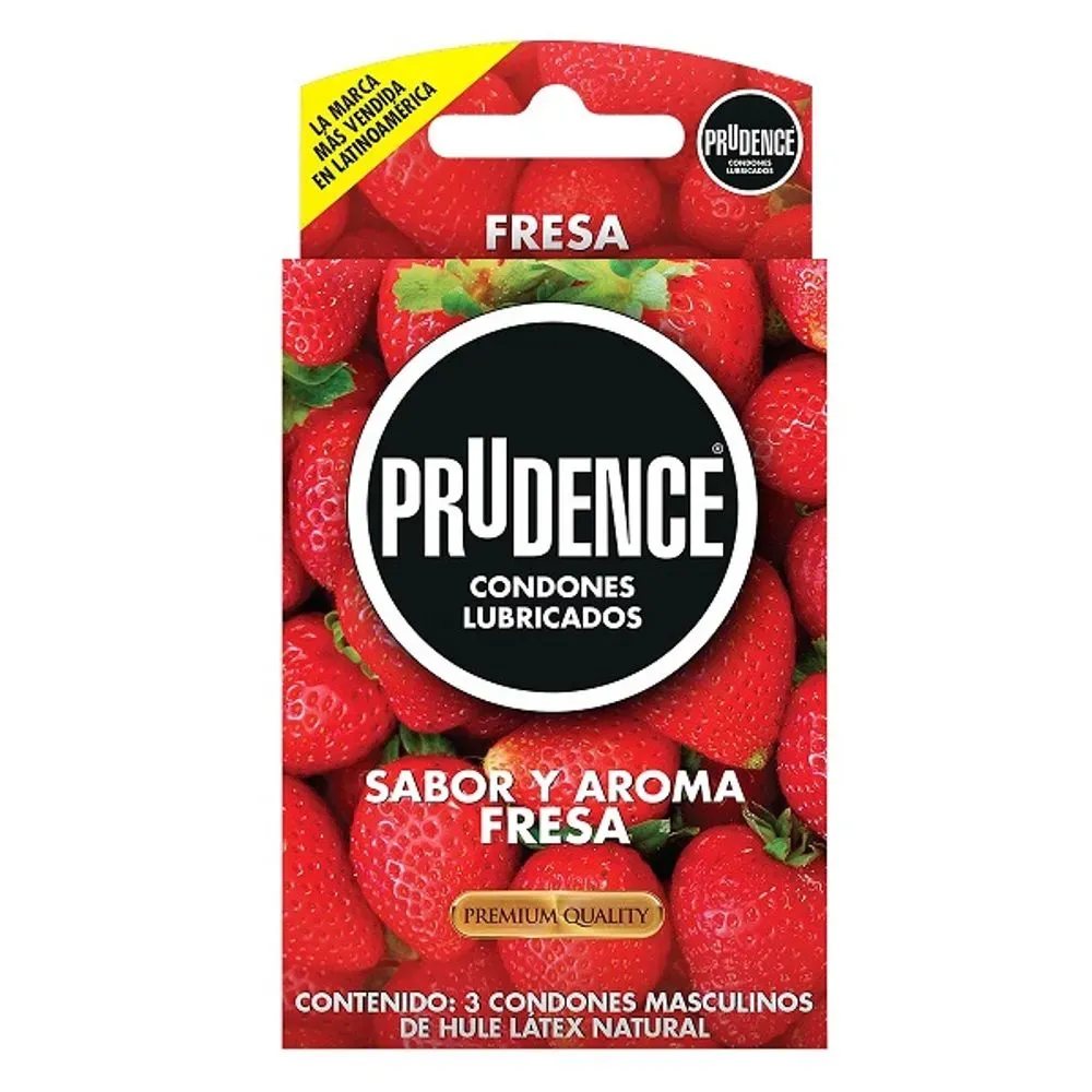 PRESERV PRUDENCE SABOR FRESA 3 CONDONES