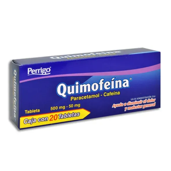 QUIMOFEINA 500/50 MG 20 TAB