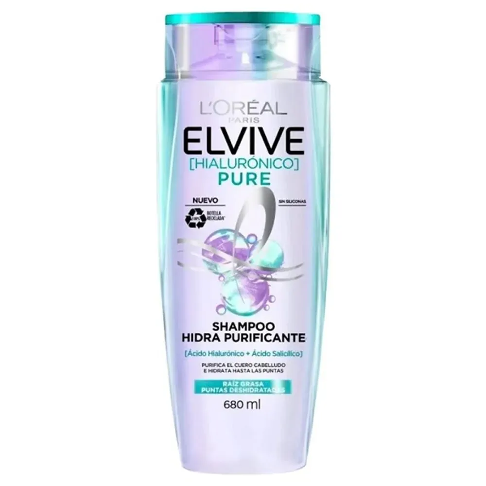 SHAMPOO ELVIVE HIALURONICO PURE FCO 680 ML