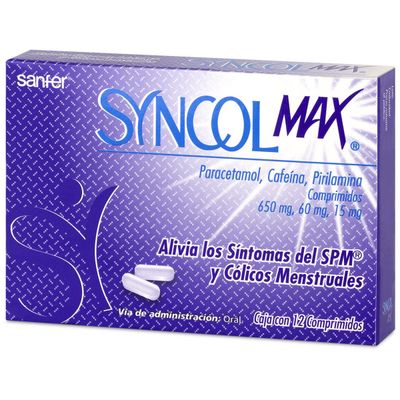 SYNCOL MAX 650/60/15 MG 12 COMPR