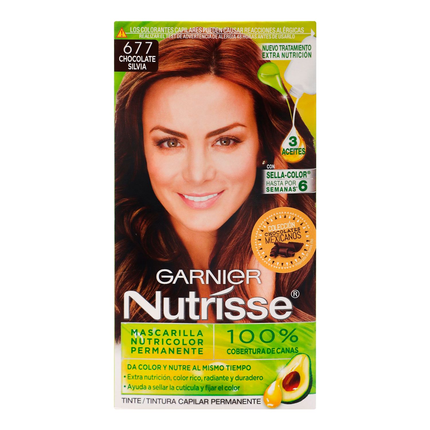 TINTE PARA EL CABELLO NUTRISSE 677 CHOCOLATE SILVIA
