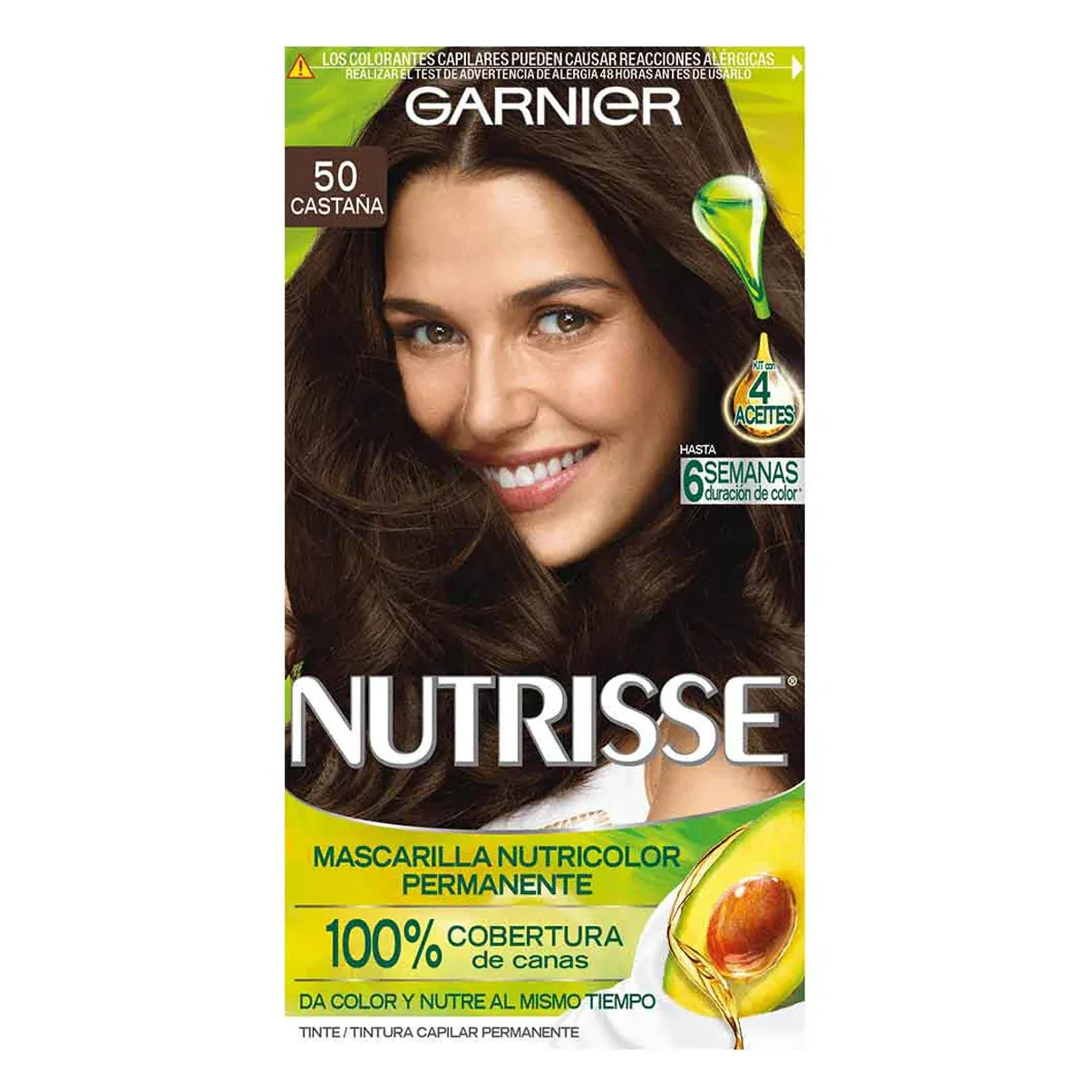 TINTE PARA EL CABELLO NUTRISSE 50 CASTAÑA