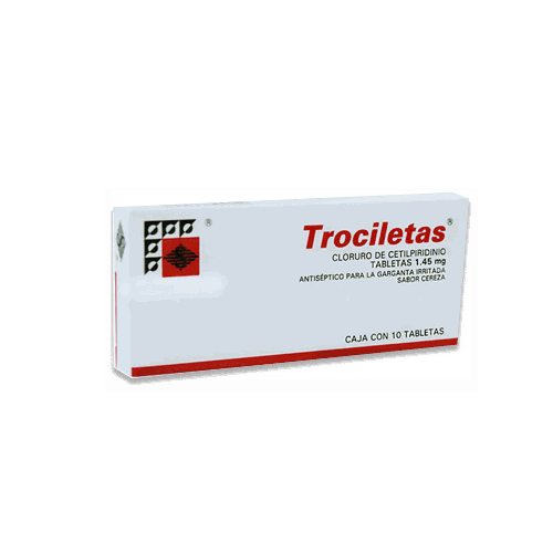 TROCILETAS 1.45 MG 10 TAB CEREZA