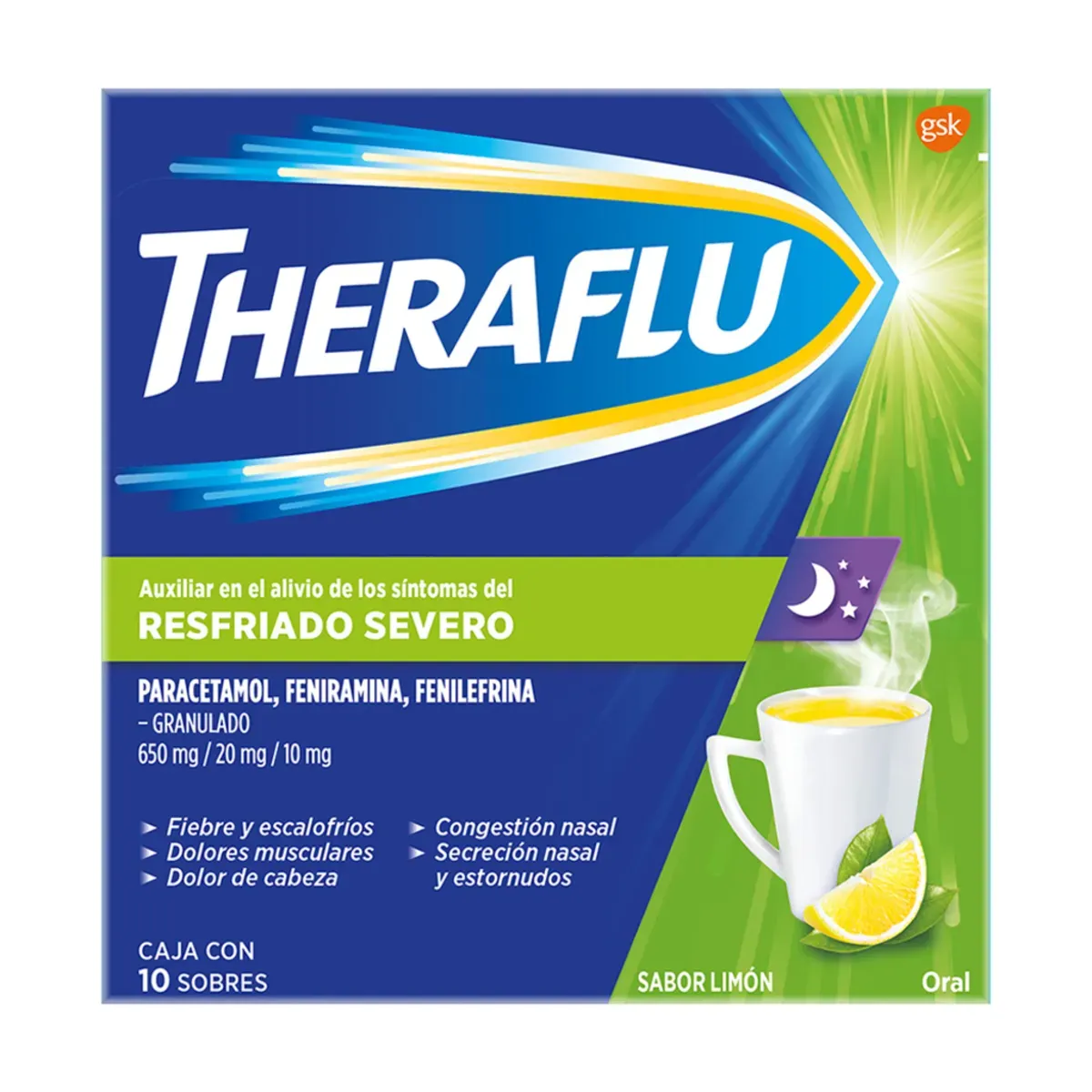 THERAFLU 10 SOB LIMON VERDE