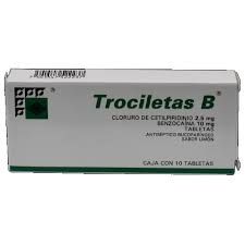 TROCILETAS B 2.5/10 MG 10 TAB LIMON