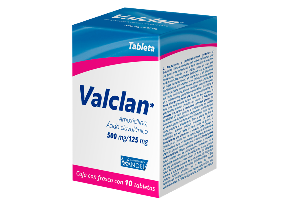 VALCLAN 500/125 MG C/10 TAB
