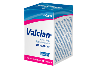 VALCLAN 500/125 MG C/10 TAB