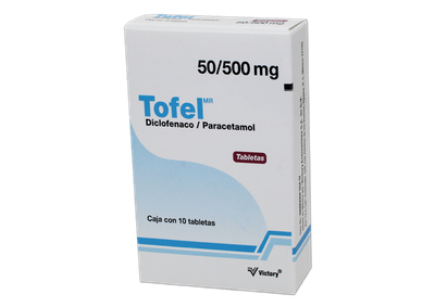 TOFEL 50/500 MG 10 TAB