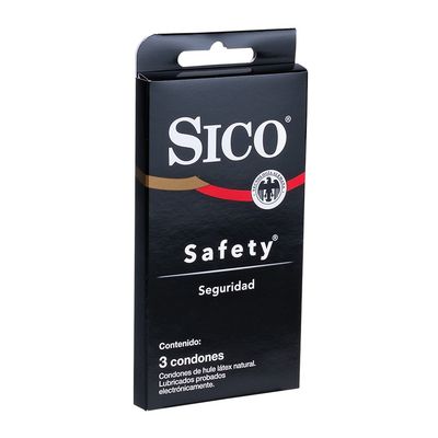 CONDONES SICO SAFETY SEGURIDAD 3 PZAS