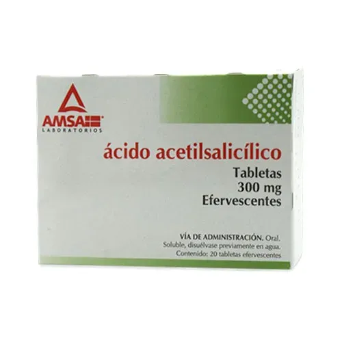 ACIDO ACETILSALICILICO 300 MG 20 TAB EFERV AMSA