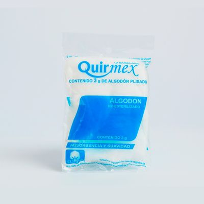 ALGODON PLISADO 100 BOL 3 G R QUIRMEX