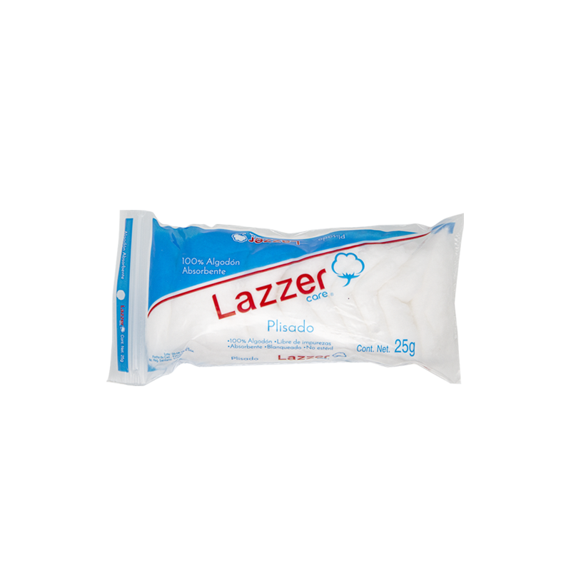 ALGODON PLISADO BOL 25 G LAZZER CARE