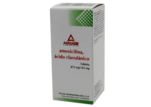 AMOXICILINA, ACIDO CLAVULANICO 875/125 MG 10 TAB  AMSA