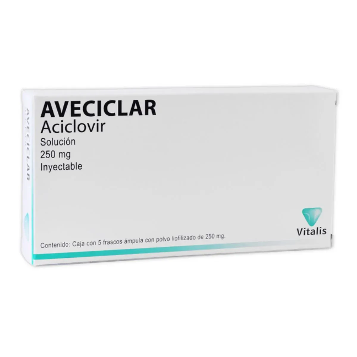 AVECICLAR 250 MG/10 ML 5 AMP