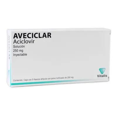 AVECICLAR 250 MG/10 ML 5 AMP