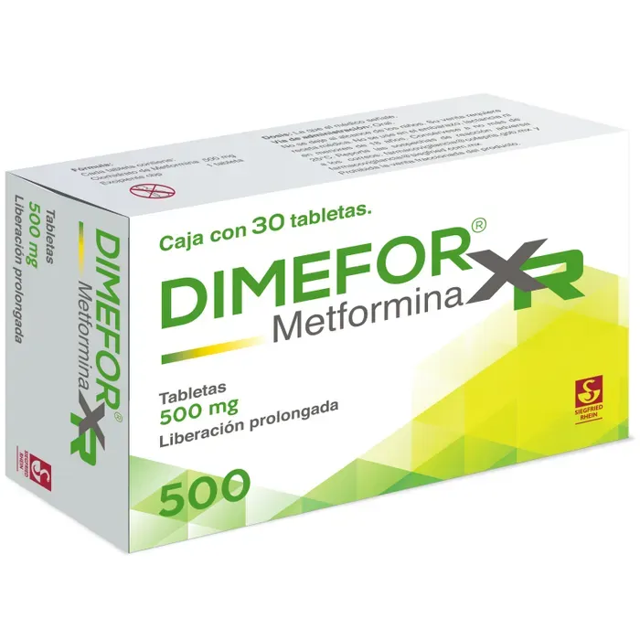 DIMEFOR XR 500 MG 30 TAB