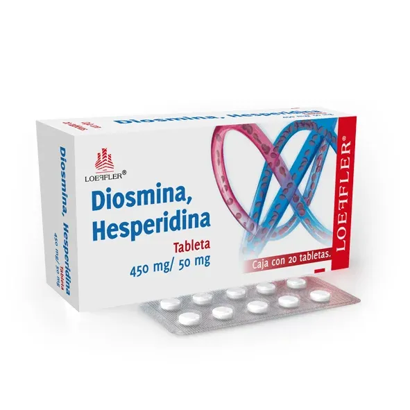 DIOSMINA, HESPERIDINA 450/50 MG 20 TAB LOEFFLER