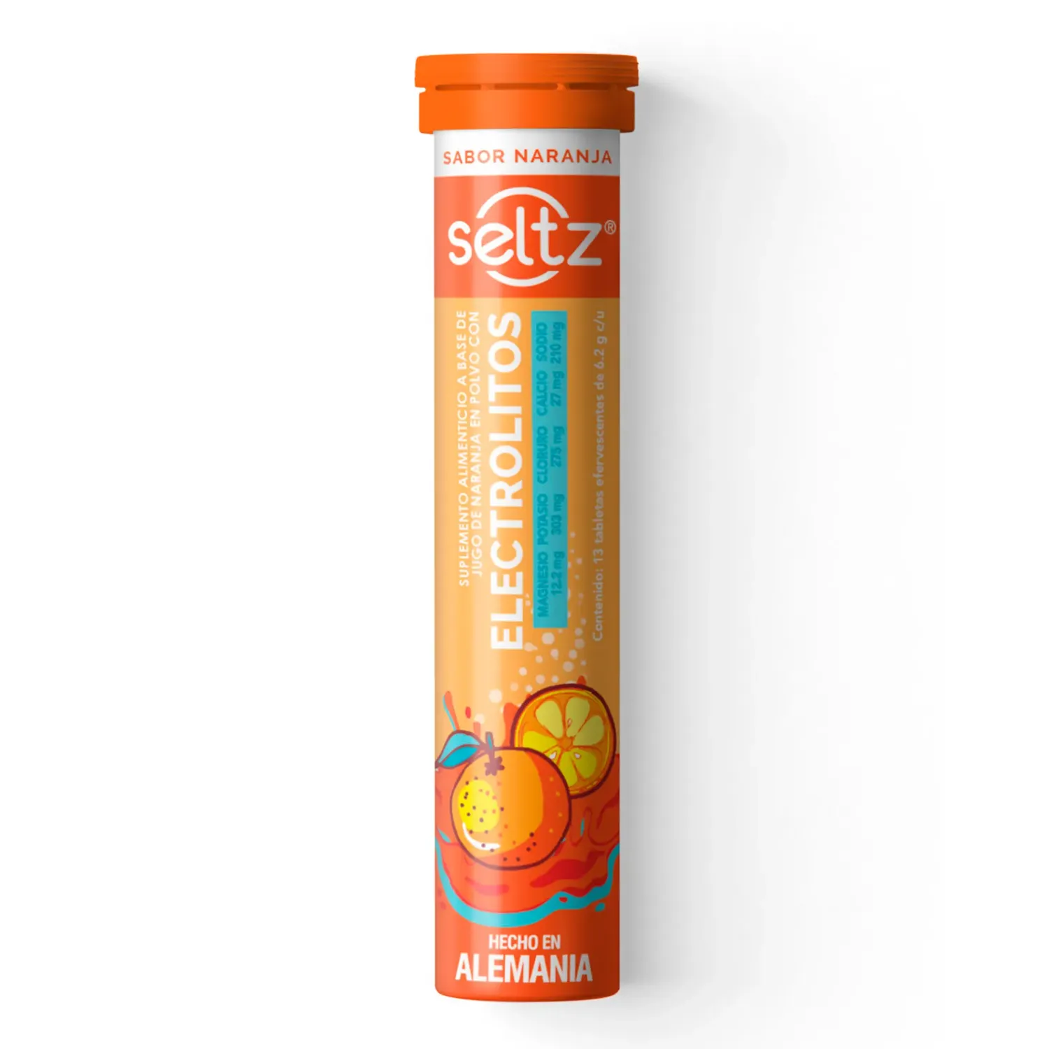 ELECTROLITOS  81 MG 13 TAB EFERVECENTES SABOR NARANJA SELTZ