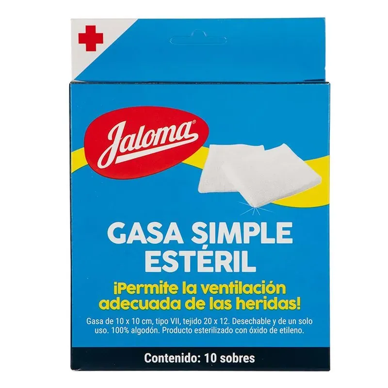 GASA ESTÉRIL 10X10CM 10 PZAS