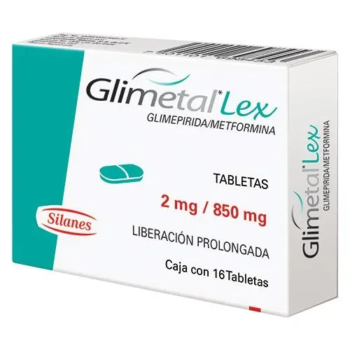 GLIMETAL LEX 2/850 MG 16 TAB