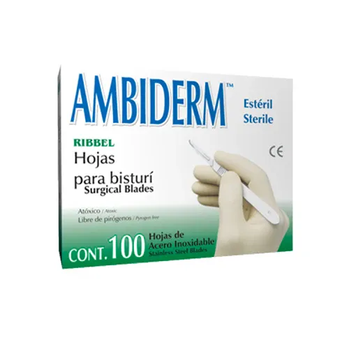 HOJA PARA BISTURI ACERO INOXIDABLE NO. 23 PIEZA AMBIDERM