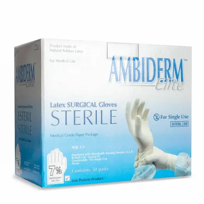 GUANTES LATEX CIRUGIA TALLA 7-1/2 PAR AMBIDERM