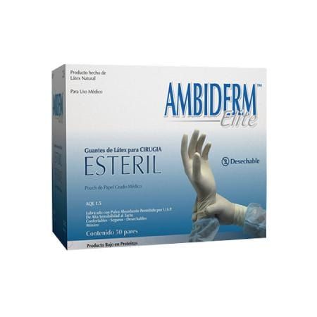 GUANTES LTX CIRUGÍA ESTERIL TALLA 8 PAR AMBIDERM ELITE