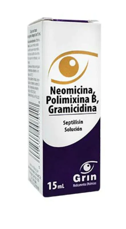 NEOMICINA, POLIMIXINA B, GRAMICIDINA SOL OFT 15 ML GRIN