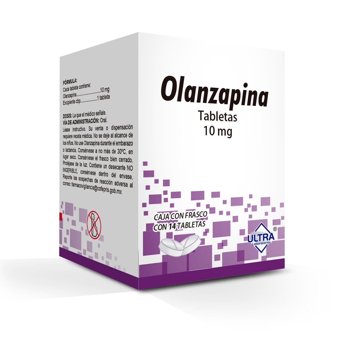 OLANZAPINA 10 MG 14 TAB ULTRA