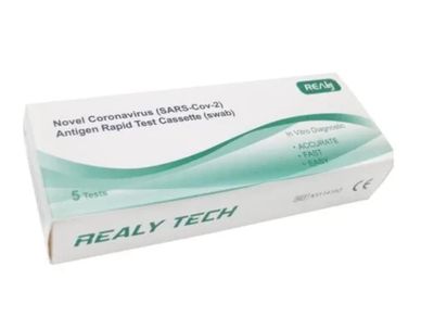PRUEBA COVID REALY TECH ANTIGENO 5 TEST