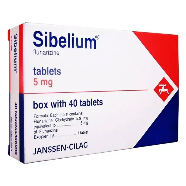 SIBELIUM 5 MG 40 TAB