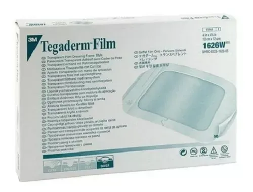 TEGADERM FILM 4X4 3/4 &quot; 10X12 CM 1626W CAJA 50 PZAS