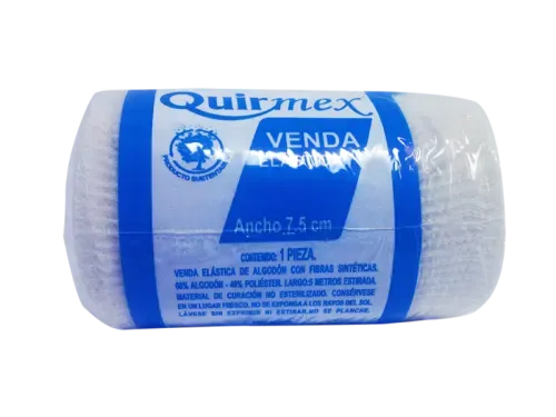 VENDA ELASTICA 7.5CMX5M 12 PZA QUIRMEX