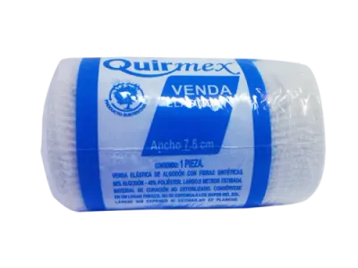 VENDA ELASTICA 7.5CMX5M 12 PZA QUIRMEX