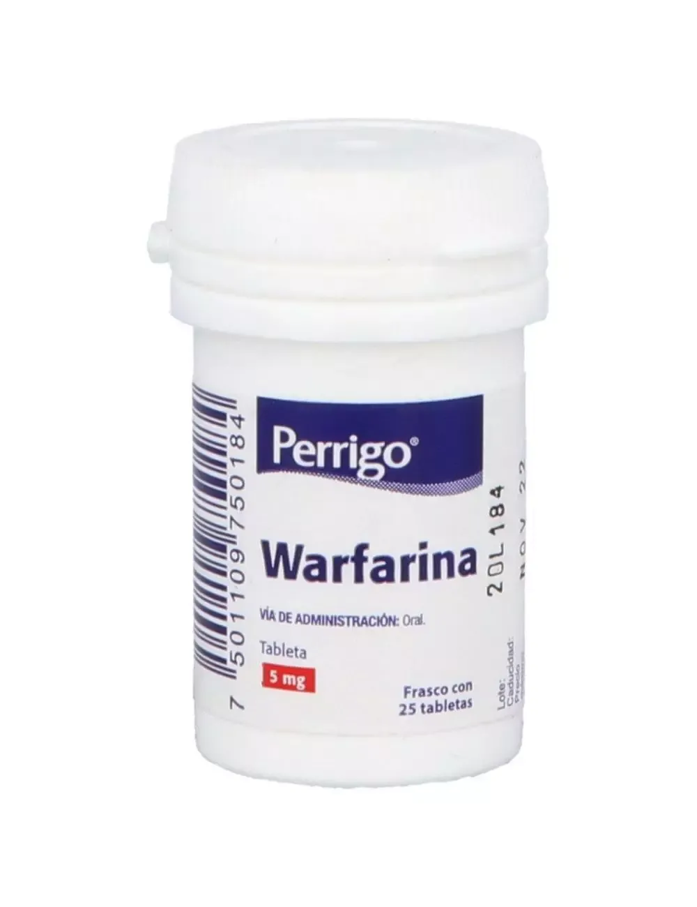 WARFARINA 5 MG 25 TAB PERRIGO
