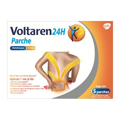 VOLTAREN 24H PARCHE 7X10 CM 15 MG 5 PARCHES