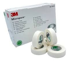 CINTA MICROPORE 1/2&quot; 1,25CMX9,1M 24 PIEZAS BLANCA 3M