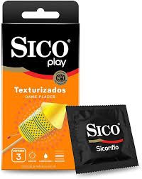 CONDONES SICO PLAY TEXTURIZADOS DAME PLACER 3 PZAS