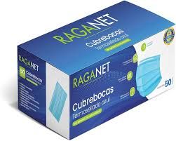 CUBREBOCAS DESECHABLE CAJA 50 PIEZAS AZUL RAGANET