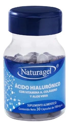 ÁCIDO HIALURÓNICO VITAMINA-A COLÁGENO ALOE VERA 700 MG 30 CAP NATURAGEL