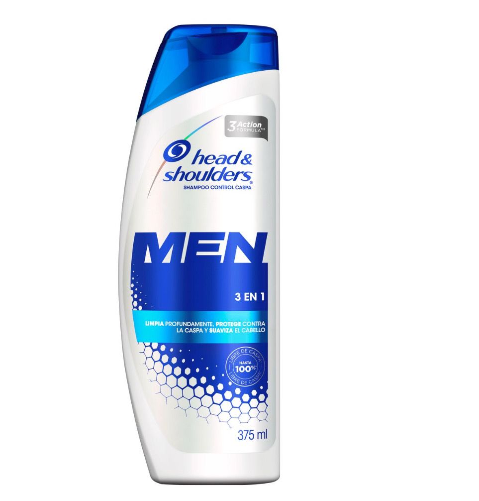 SHAMPOO HEAD&amp;SHOULDERS ANTI-CASPA 3 EN 1 HOMBRE FCO 375 ML